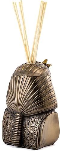 Miniatura 3 de Top Collection Royal Egypt King TUT - Estatua difusora de aceite esencial, quemador de aceite esencial egipcio antiguo en bronce fundido en frío de