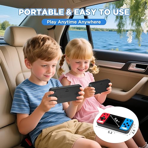 Miniatura 5 de Consola de juegos portátil con pantalla LCD de 3.0 pulgadas, 240 juegos clásicos retro, batería recargable, mini arcade portátil, regalo electrónico