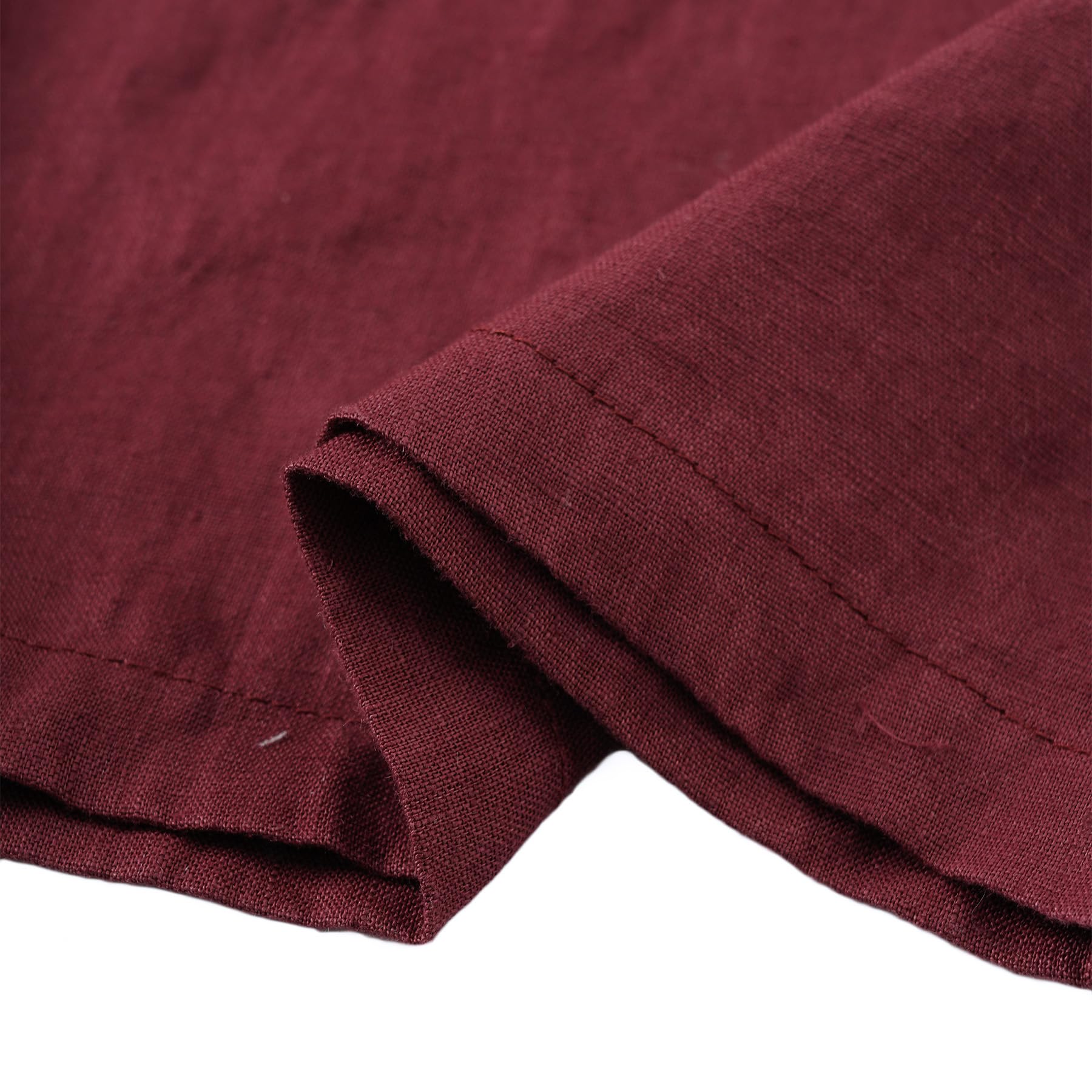 Amazhiyu - Pantaloni da donna in puro lino, estivi, vestibilità ampia, casual, a gamba larga, con tasche