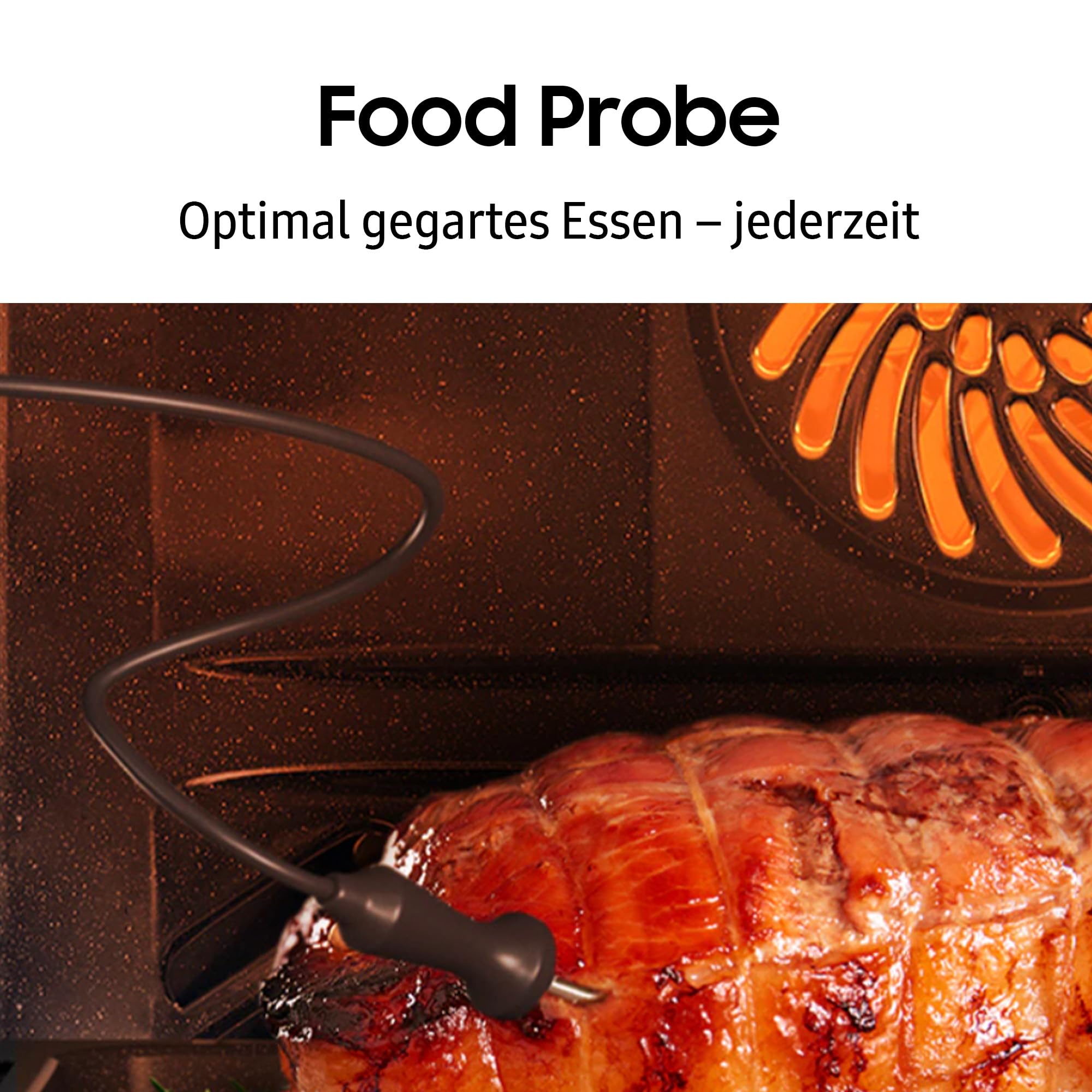 Samsung NV7B7997ADK/U1 Dual Cook Einbaubackofen, Dampfgaren mit 700-ml-Wassertank, 76 l, Pyrolytische Selbstreinigung, Automatische Türöffnung, Kamera, SmartThings Cooking, Air Fry, Schwarzes Glas