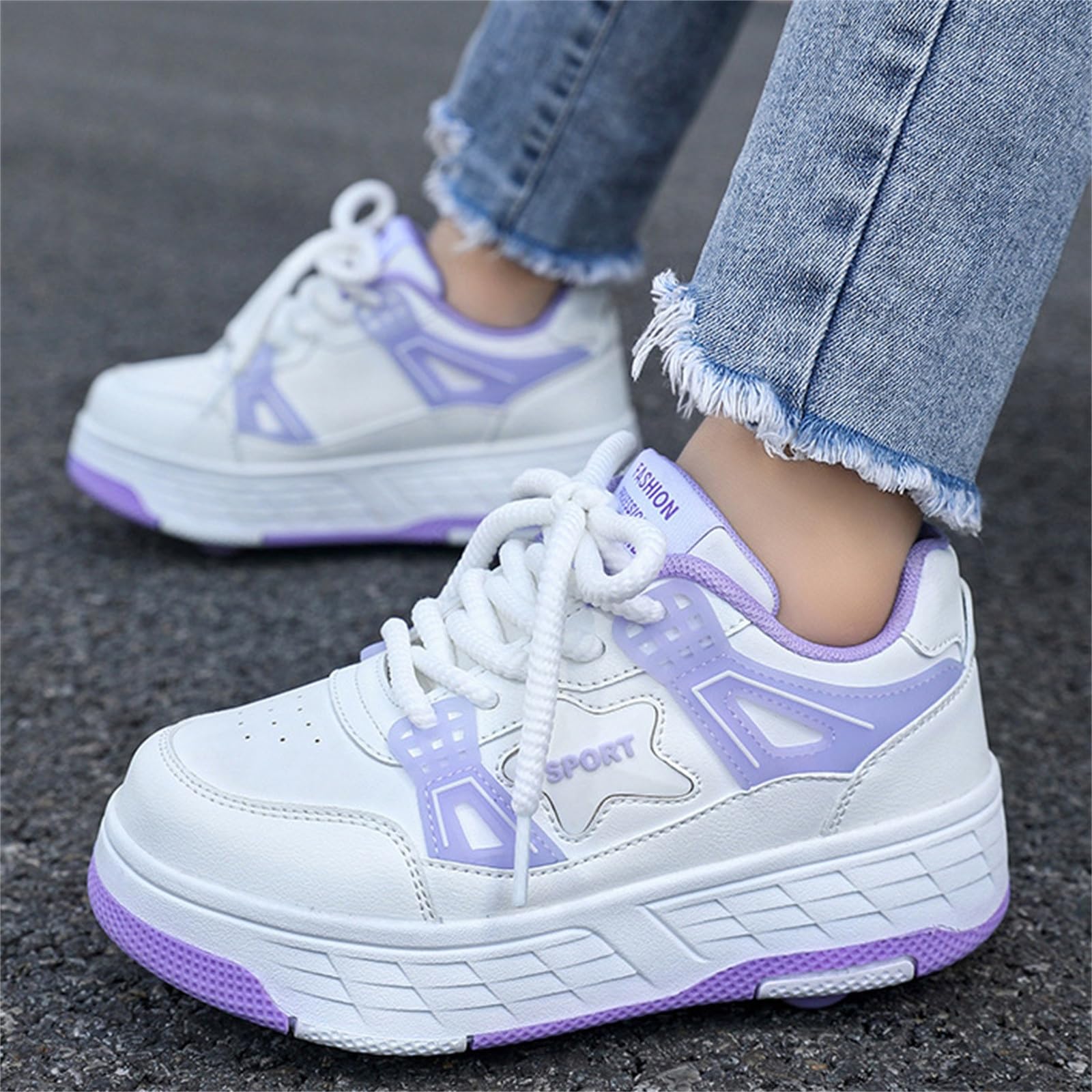 Generico Scarpe da Corsa per Bambina Sneakers Comode Suola Morbida Antiscivolo Ginnastica Leggero Camminata Multiuso Outdoor e Skateboard attività all'Aria Aperta