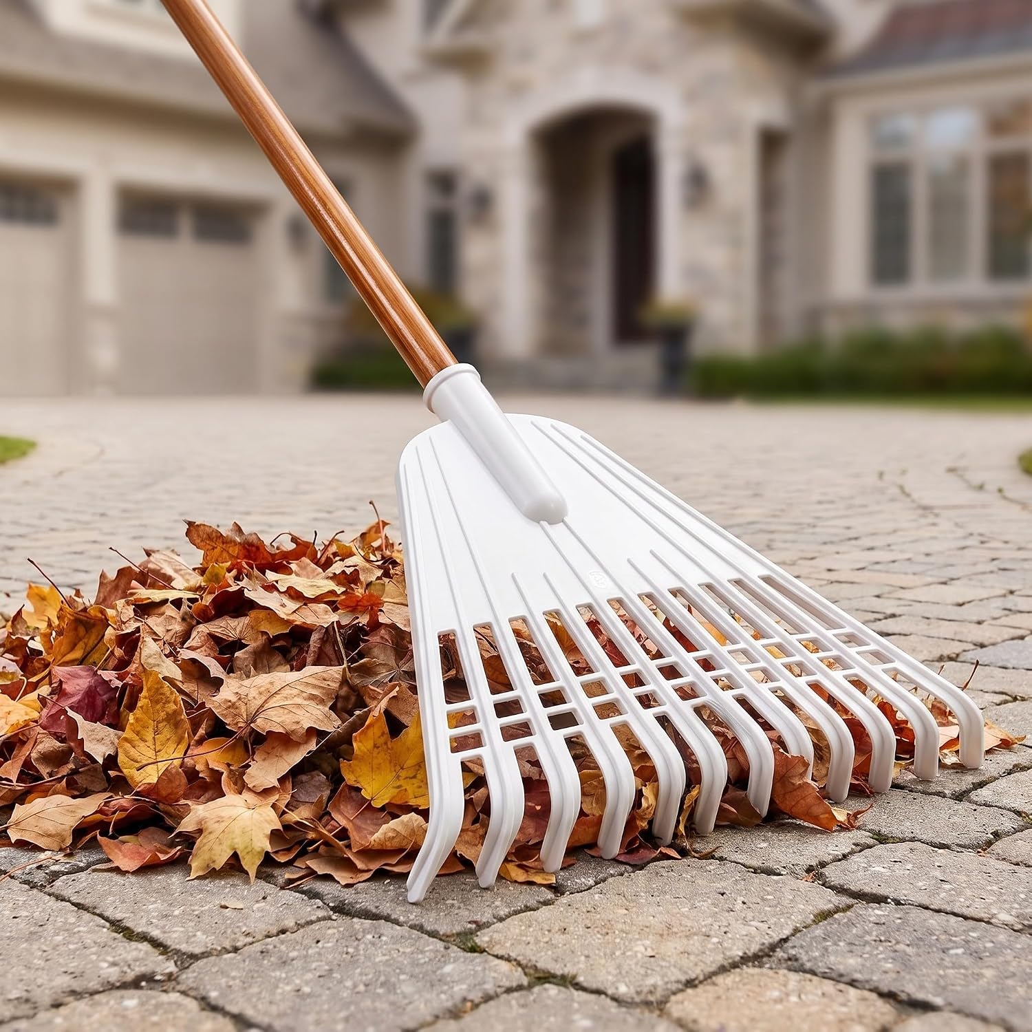 Plastic Garden Leaf Rake with 12 Teeth PP Wide Head for Leaves image 5