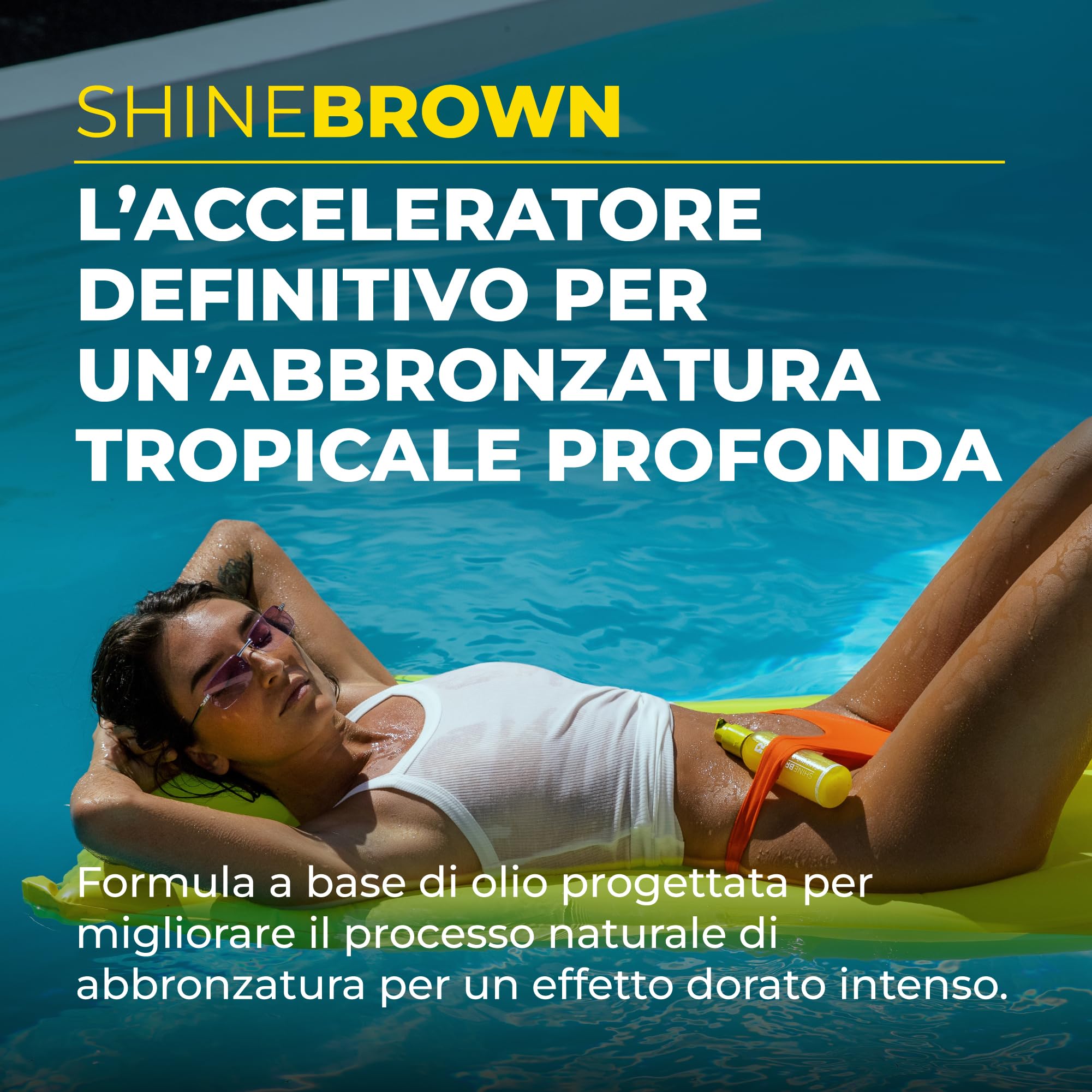 BYROKKO Shine Brown Tropical Olio Abbronzante Solare (145 ml), Acceleratore di Abbronzatura efficace al Sole e nei Lettini Solari, Olio Super Attivo per un’Abbronzatura della Massima Intensità
