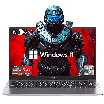 2025 Gaming Laptop, 15.6inch Laptop Computer with AMD Ryzen 7 5700U(8C/16T, Up to 4.3GHz), 16GB RAM 512GB NVMe SSD Windows 11 Laptop, Radeon RX Vega 8 Graphics,WiFi 6