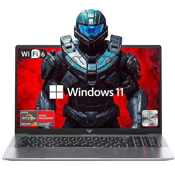2025 Gaming Laptop, 15.6inch Laptop Computer with AMD Ryzen 7 5700U(8C/16T, Up to 4.3GHz), 16GB RAM 512GB NVMe SSD Windows 11 Laptop, Radeon RX Vega 8 Graphics,WiFi 6