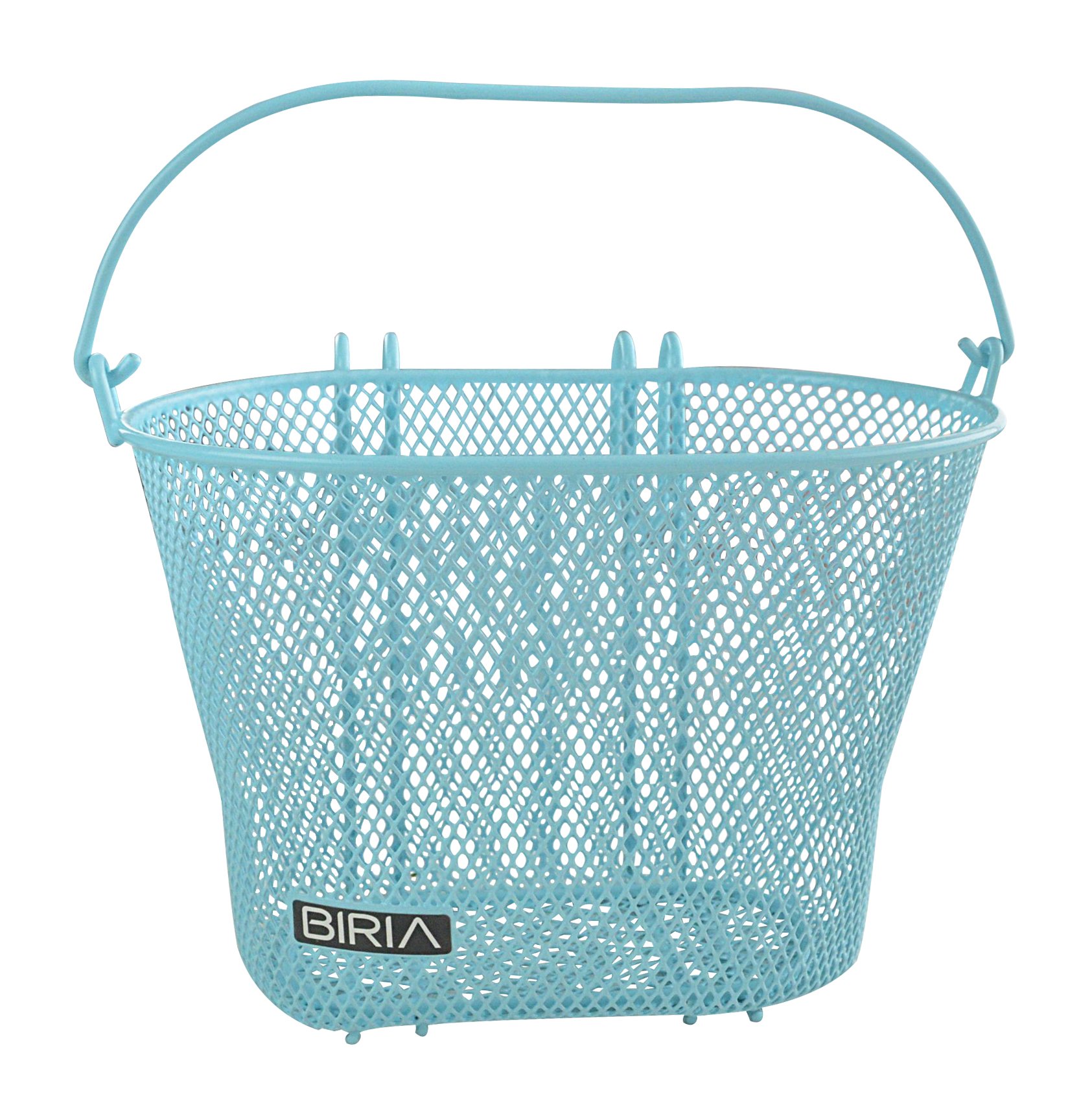 Basket with Hooks Blue, Front, Removable, Wire mesh Small Bicycle Basket, Blue
