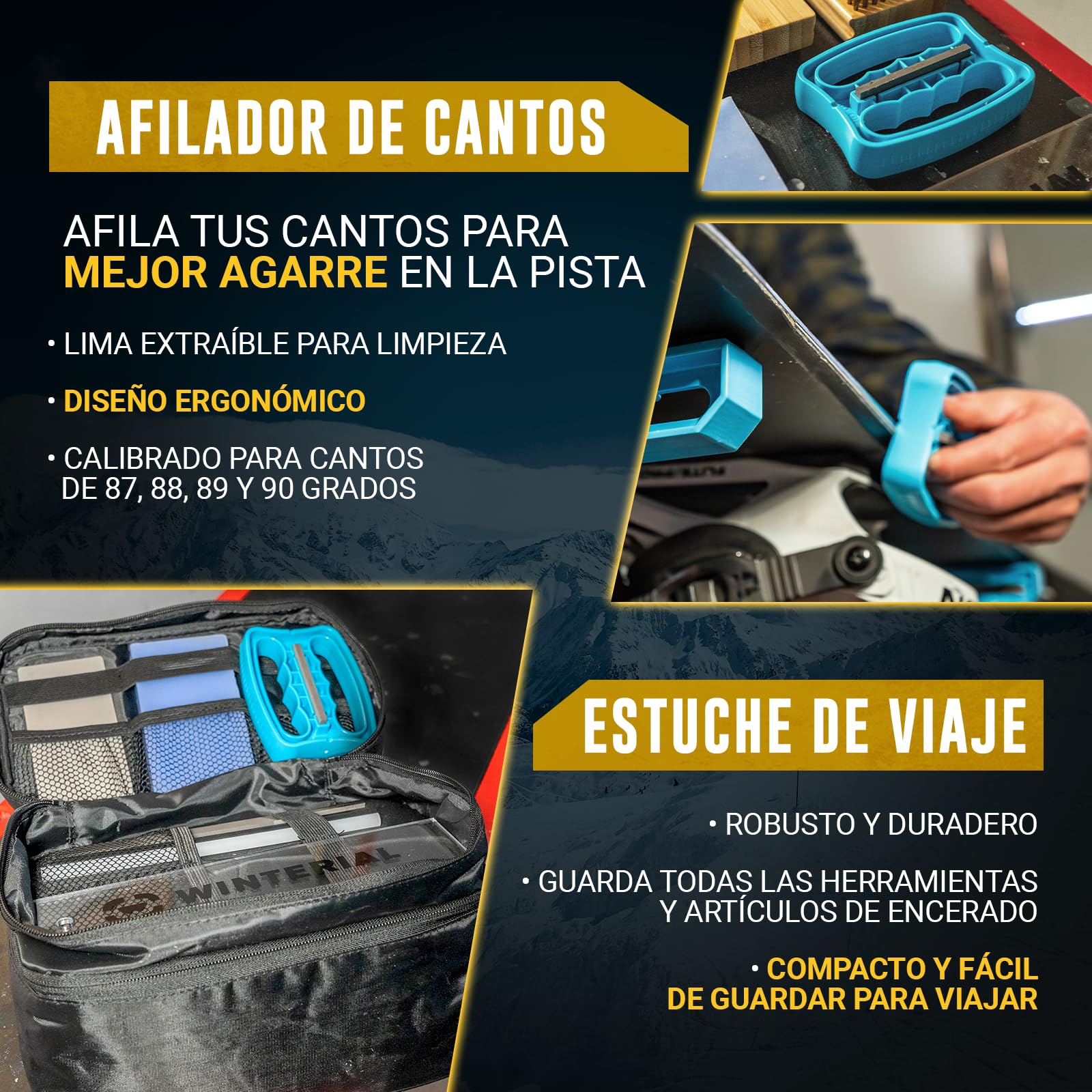 Winterial Kit de afinación de Snowboard y esquí, con Hierro, Cera de Snowboard para Todas Las temperaturas
