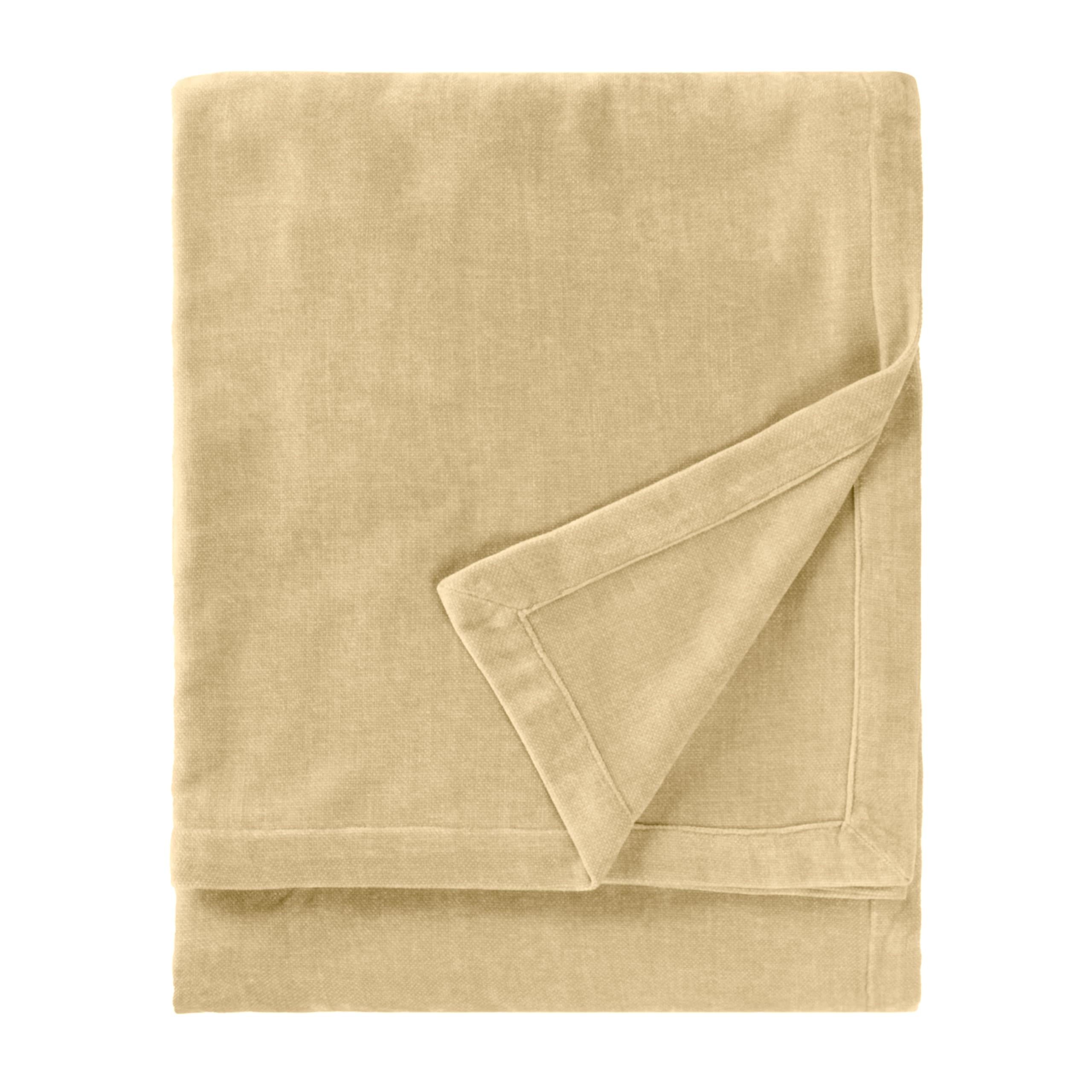 Furn Yard Heavy Chenille Throw – Luxury Soft Velvet Decorative Blanket for Bed or Sofa (Natural - 150x200cm)