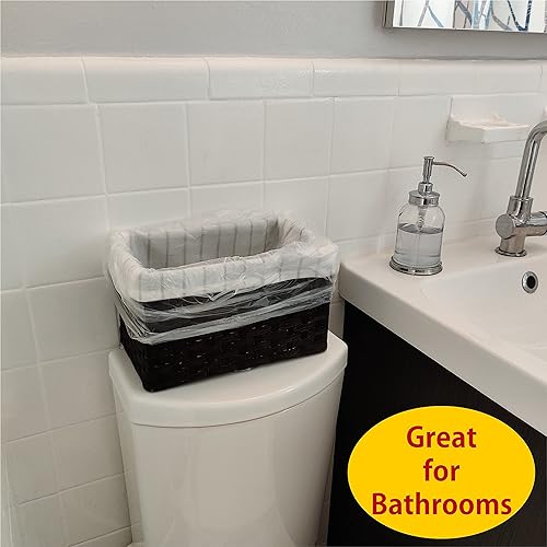 Miniatura 3 de Bolsas de basura transparentes de 4 galones  100 pequeñas bolsas de basura  Mini bolsas de basura para mini bote de basura  Bolsas de basura de