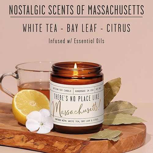 Vista 263 de Regalos de Nueva York, decoración de Nueva York para el hogar – 'There No Place Like New York Candle, con manzana jugosa, canela y calabaza I New