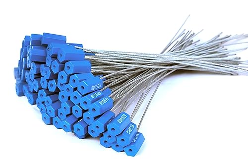 1000 Blue Steel Cable Seals - Metal Tamper Proof Seals