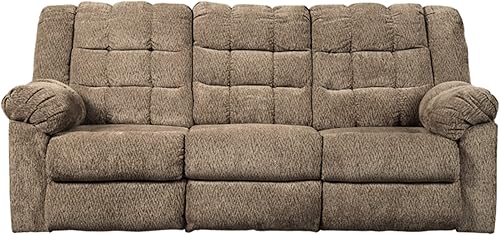 Signature Design by Ashley Workhorse - Sofá reclinable manual de gran tamaño, color marrón claro disponible en Yaxa Peru