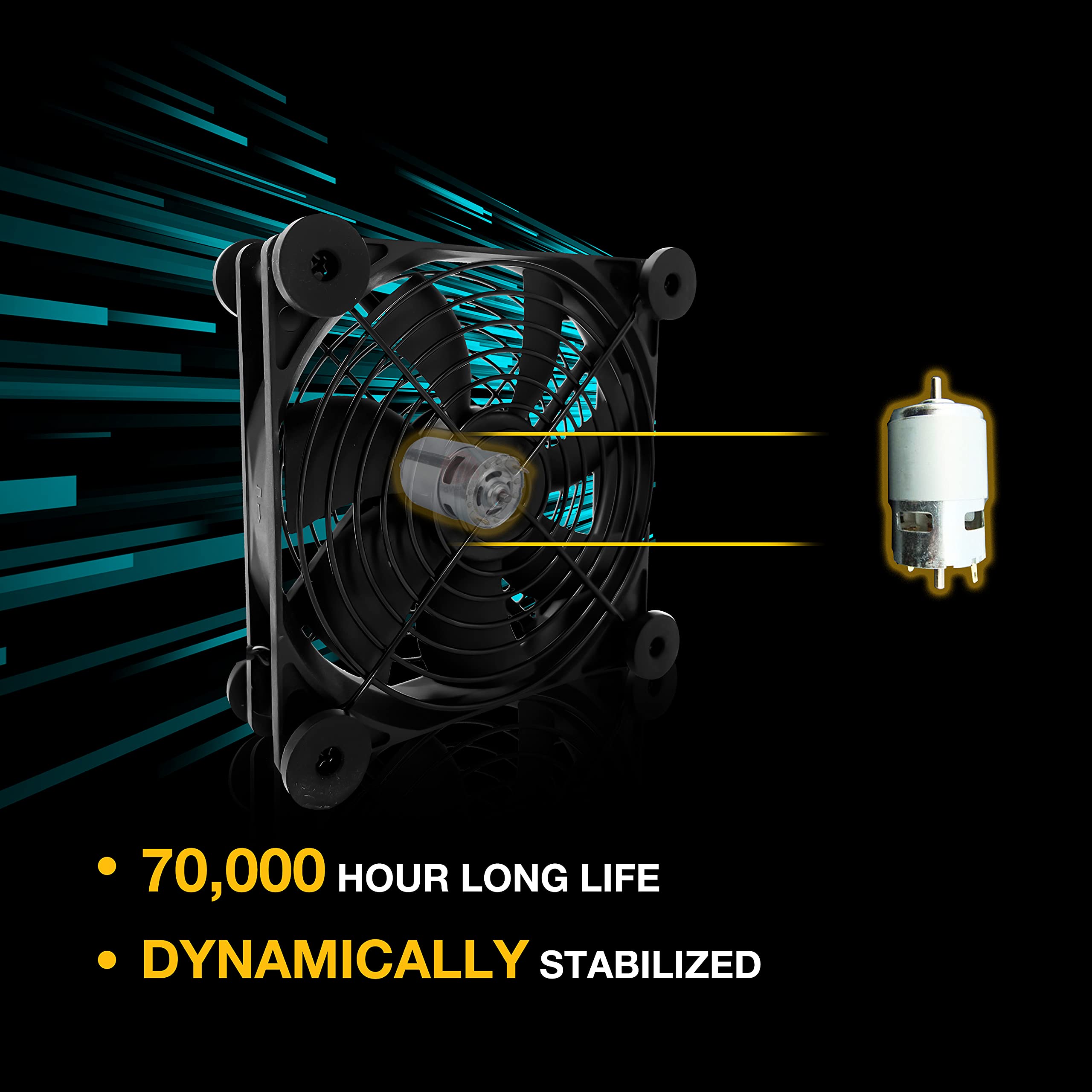 Buy KOTTO Big Airflow Dual 120mm USB Plug Electronic Cooling Fans DC 5V