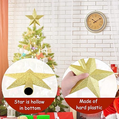 Miniatura 3 de FEPITO Decoración para árbol de Navidad con purpurina de 10 pulgadas, a prueba de roturas, para decoración de árbol de Navidad o decoración del hogar