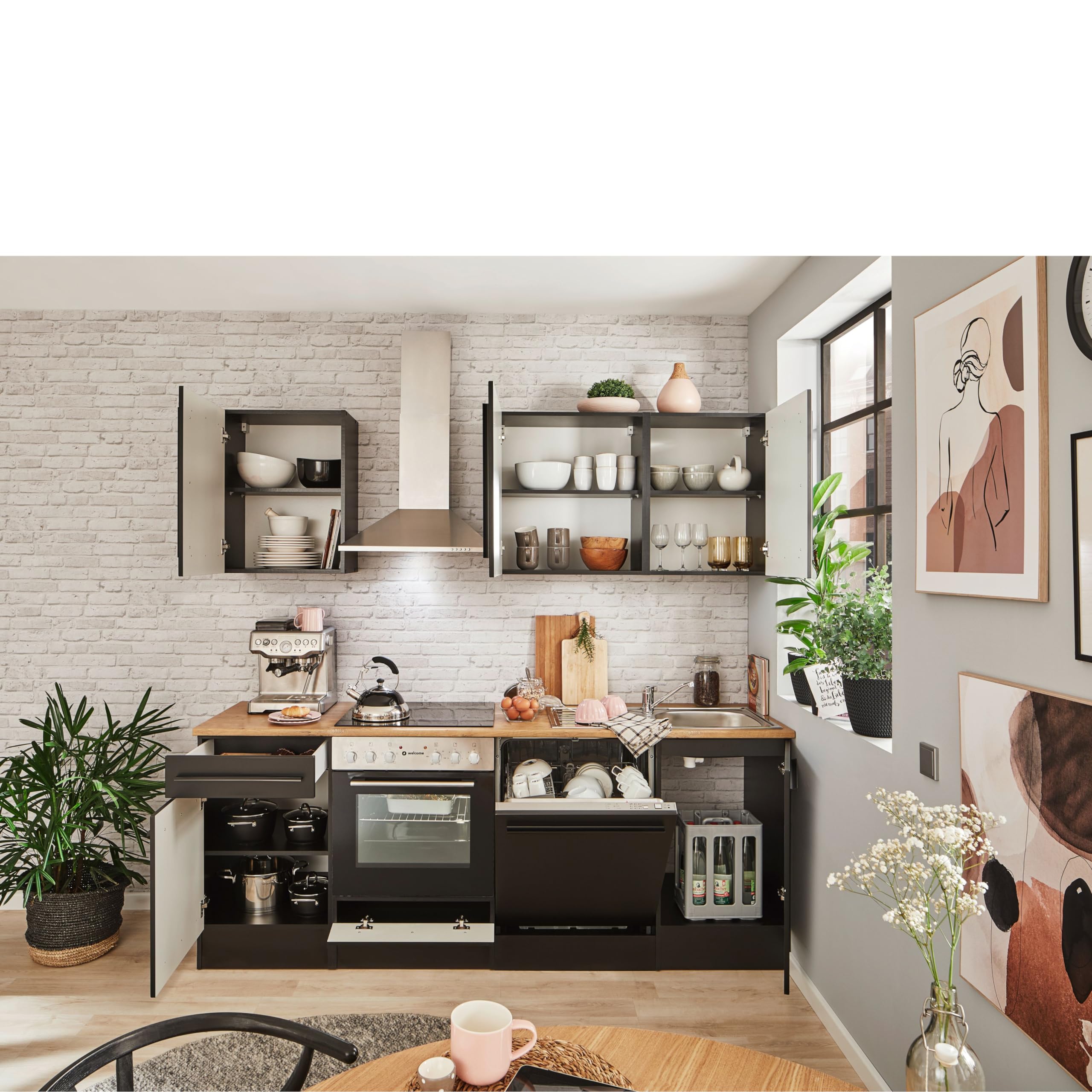 Refrigeratore Built-In Jazz 8 Matt Black Stella Trading - Dettaglio
