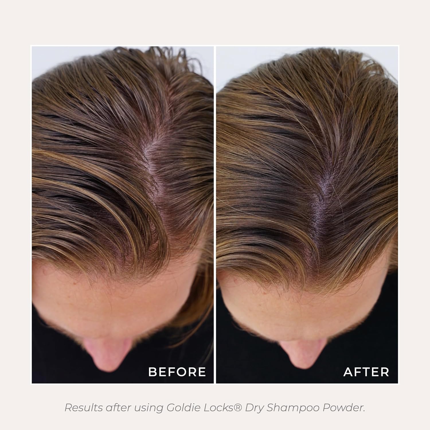 Goldie Locks Dry Shampoo Powder - Volumizing and Oil Absorbing - For Light and Dark Hair - Non-Aerosol, No Residue - Safe for Extensions & Color-Treated Hair - Protein-Free - 0.42 oz - Image 6