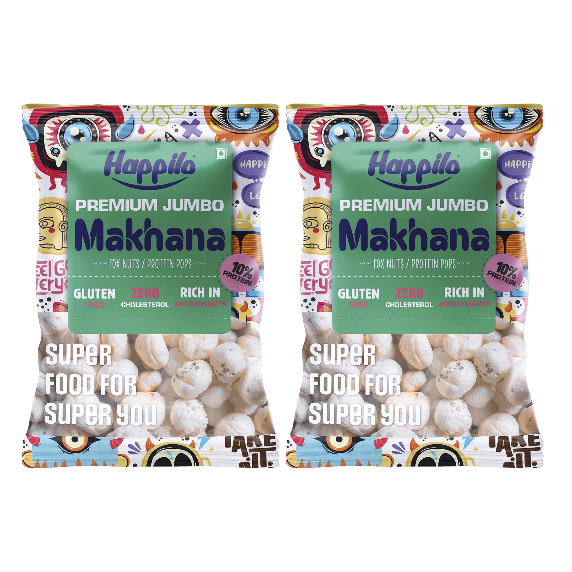 Happilo Premium Jumbo Fox Nuts (Phool Makhana) 100g (Pack of 2), Lotus Seed Pop/Gorgon Nut Puffed Kernels, Healthy Snack Low Calorie Gluten Free and Vegan (B0C5R9F7D5) Amazon Price History, Amazon Price Tracker