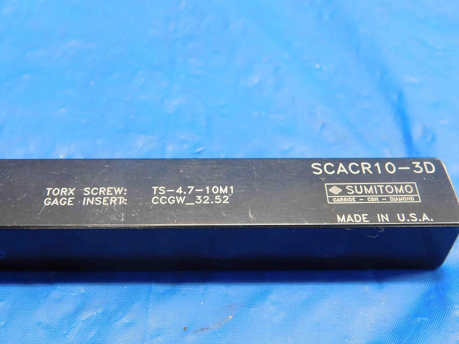 SUMITOMO SCACR10-3D Lathe Turning Tool Holder 5/8 Shank CCGW 3252 Inserts 5" OAL - RB0585AS3