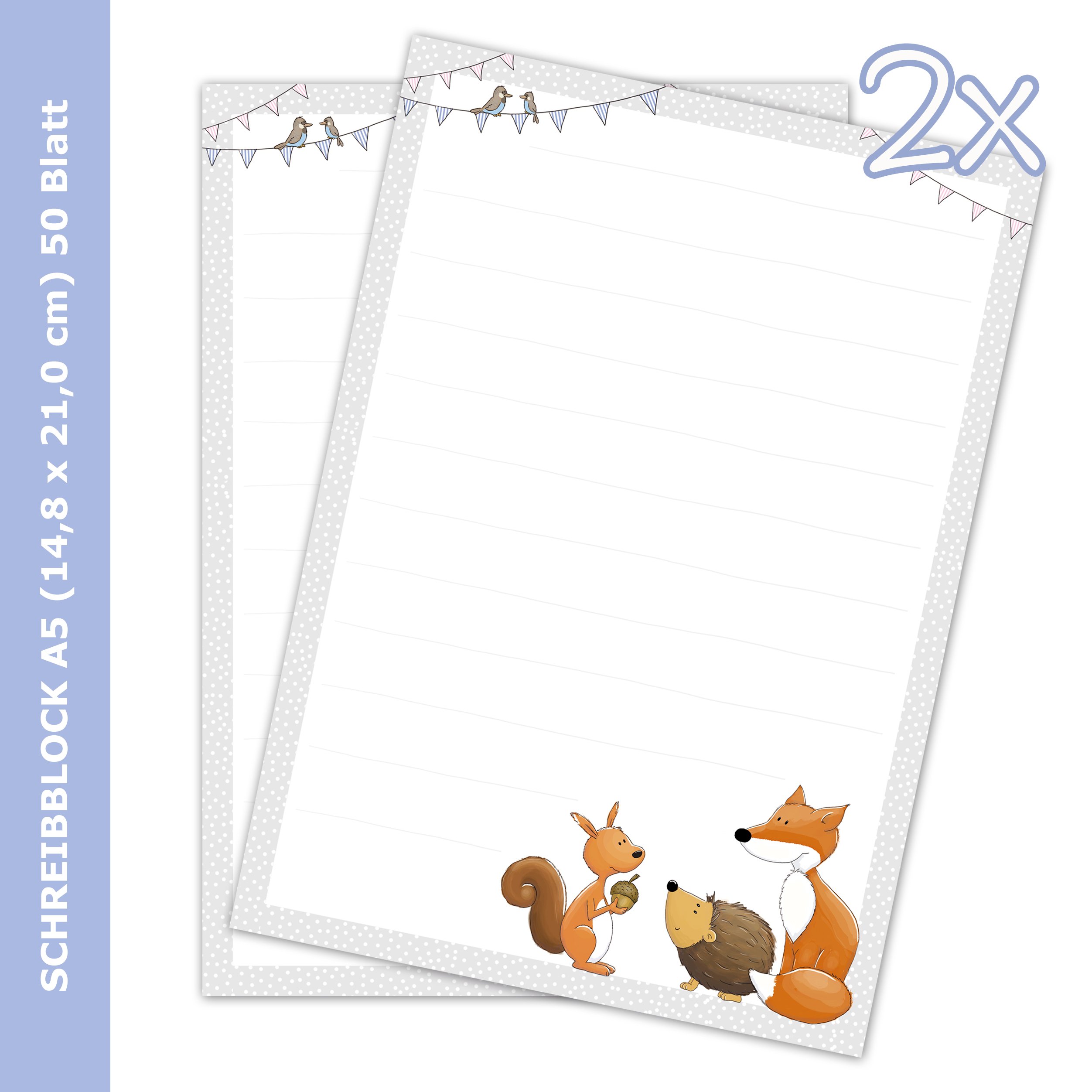 Wichtel 1 Schreibblock A5 50 Bl. Briefpapier Notizblock Block