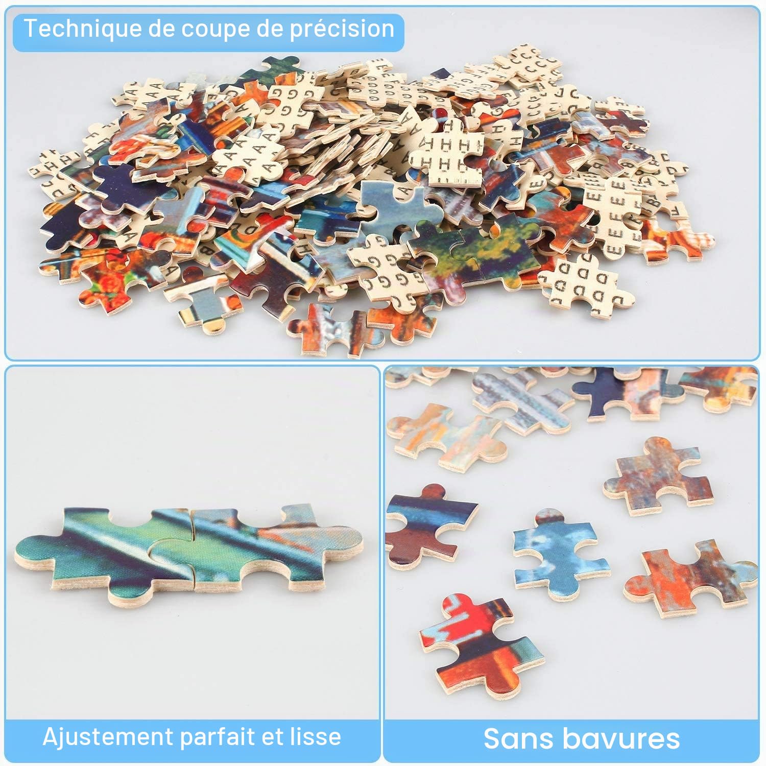 Puzzle 1000 Pièces Nuit étoilée Vincent Van Gogh 70 x 50 cm Puzzle Adulte Jeu éducatif Art