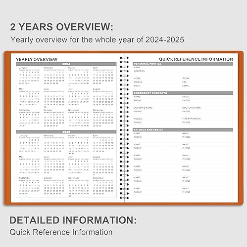 Miniatura 4 de Agenda semanal de citas 2024, enero a diciembre de 2024, organizador diario por hora de 53 semanas, incrementos de 15 minutos, cubierta suave