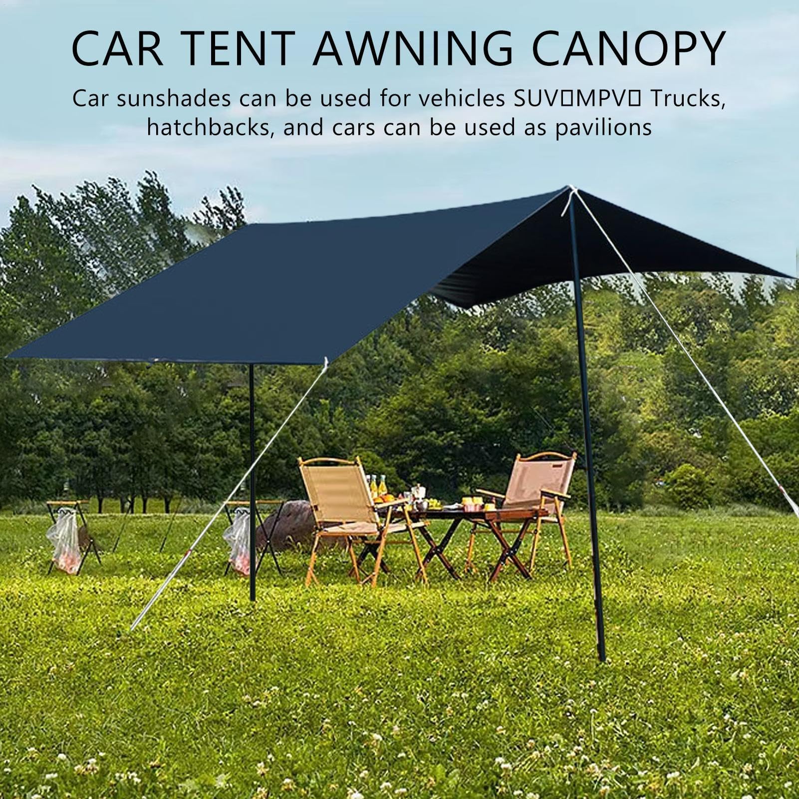 Tendalino Ombreggiante Portellone Auto Tenda Pensilina Posteriore Multiuso | Portellone Pensilina Ombreggiante SUV Per Campeggio Picnic Weekend Famiglia Attività Outdoor Viaggi Spiaggia