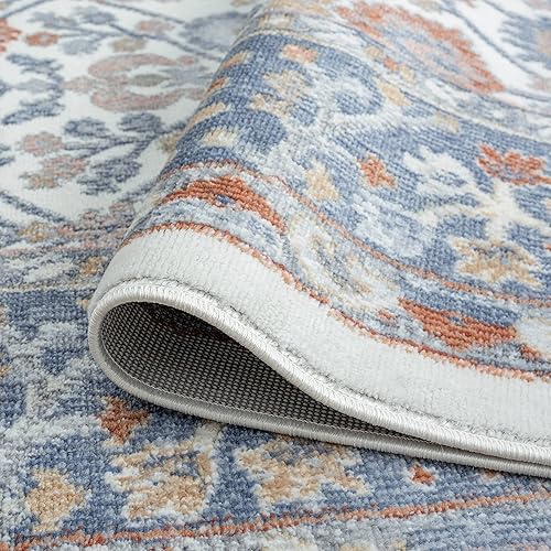 Miniatura 7 de Fashionwu Alfombra moderna envejecida de 8 x 10 pies, tejida a máquina, alfombra turca para dormitorio, sala de estar, cuarto de niños y sala de