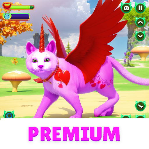 Magisches fliegendes Einhorn-Katzen-Simulatorspiel – PREMIUM