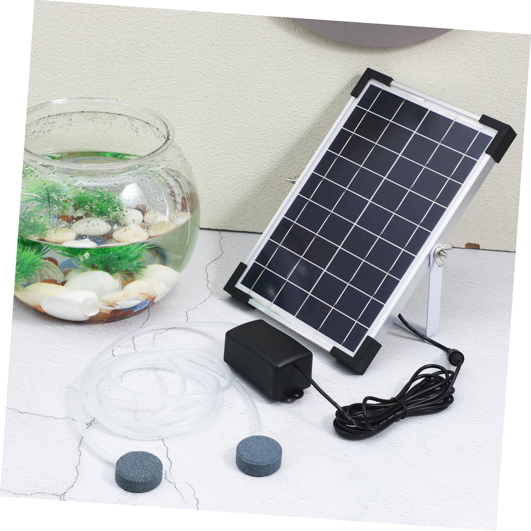 ibasenice Bomba De Oxígeno Solar para Estanque Accesorio para Pecera Oxigenador para Bomba De Aire y Oxígeno Jardín