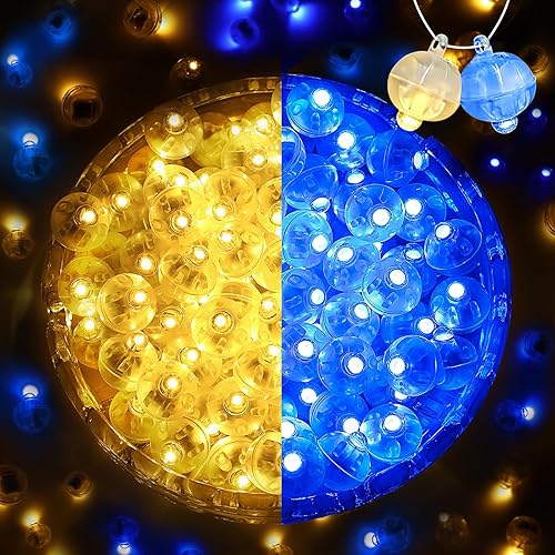 Miniatura 21 de 100 piezas de mini luces LED, luces LED para globos que iluminan globos para decoraciones de fiesta, luces de fiesta de neón para linterna de papel