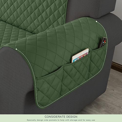 Vista 123 de Chun YI. - Funda reversible para sofá, funda para sillón, fácil de instalar, lavable, cubiertas para sala de estar. Negro