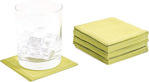 Miniatura 10 de Five Star Napkins Servilletas plegadas de algodón para cóctel, bebidas, postres, bares, fiestas, eventos, vacaciones, bodas, fiestas, 8 x 8