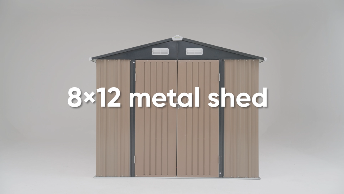 Oページ Amazon.com : Patiowell 8 x 12 FT Metal Storage Shed for Outdoor