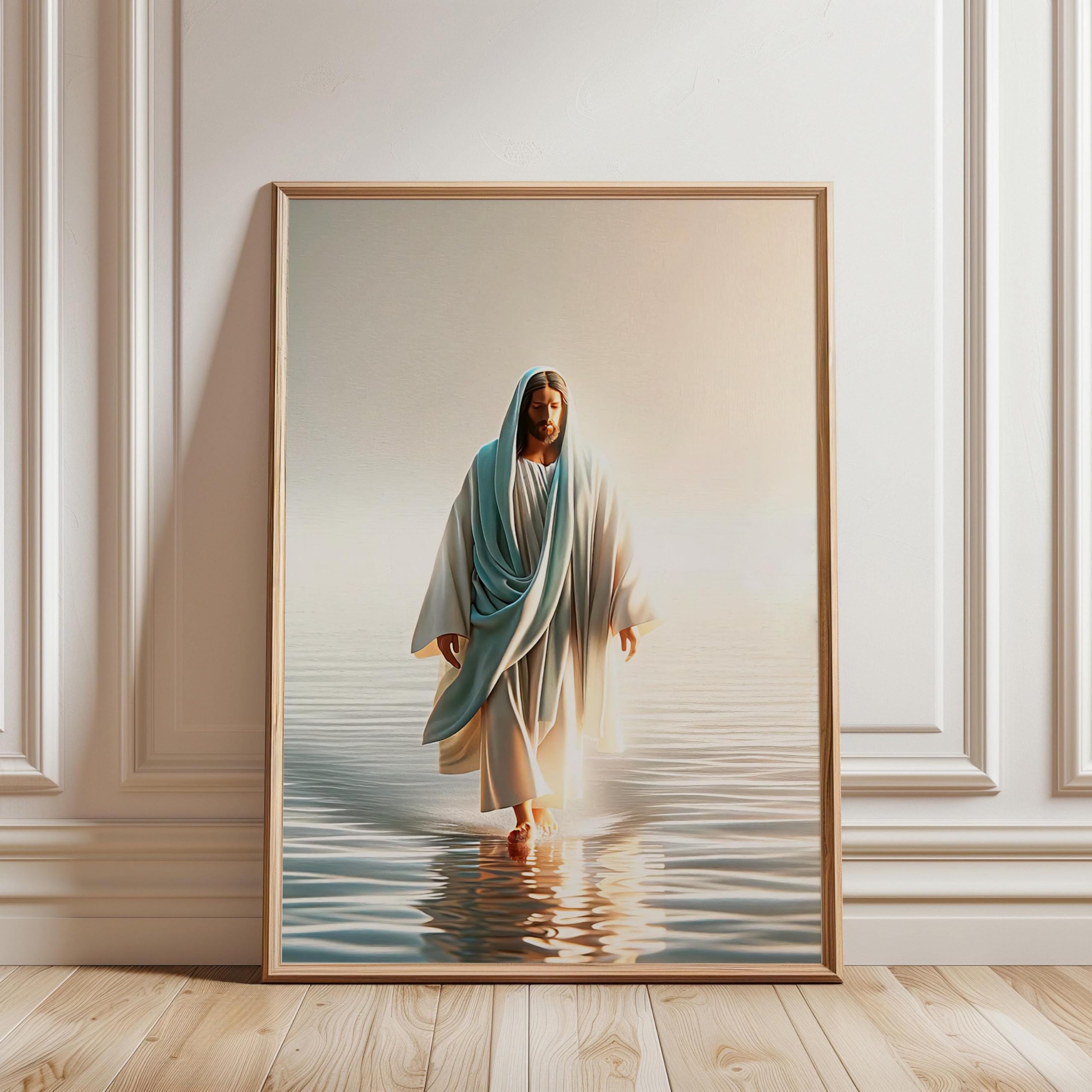 Affiches Jésus marche sur l'eau décoration murale inspirée par la foi chrétienne - 8