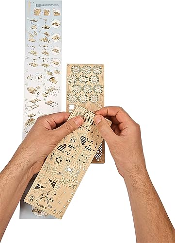 Miniatura 6 de UGEARS Science STEM Mars Rover, actividad de ingeniería de bricolaje, proyecto escolar STEAM, rompecabezas mecánico de madera, juguete 3D de