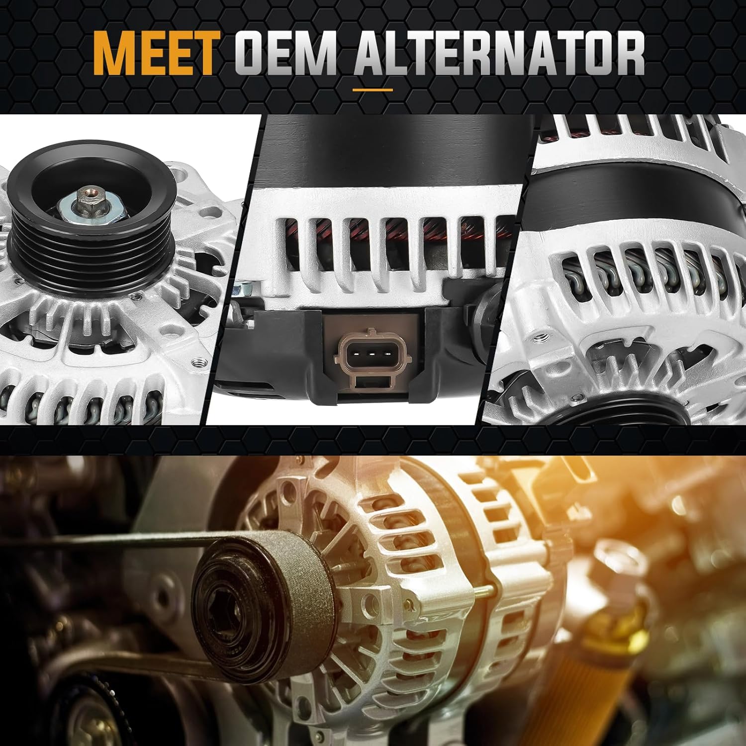 New Alternator Replacement Compatible with 2012 2013 2014 2015 2016 2017 Ford F-150 3.5L, 2012-2014 Ford F-150 3.7L Replace 11624N, 400-52283R, 104210-6270, 104210-6660