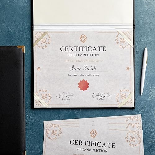 Miniatura 2 de Best Paper Greetings Papel de certificado, 8.5 x 11 pulgadas, gris claro, papel pergamino texturizado vintage de 90 GSM para impresión y escritura