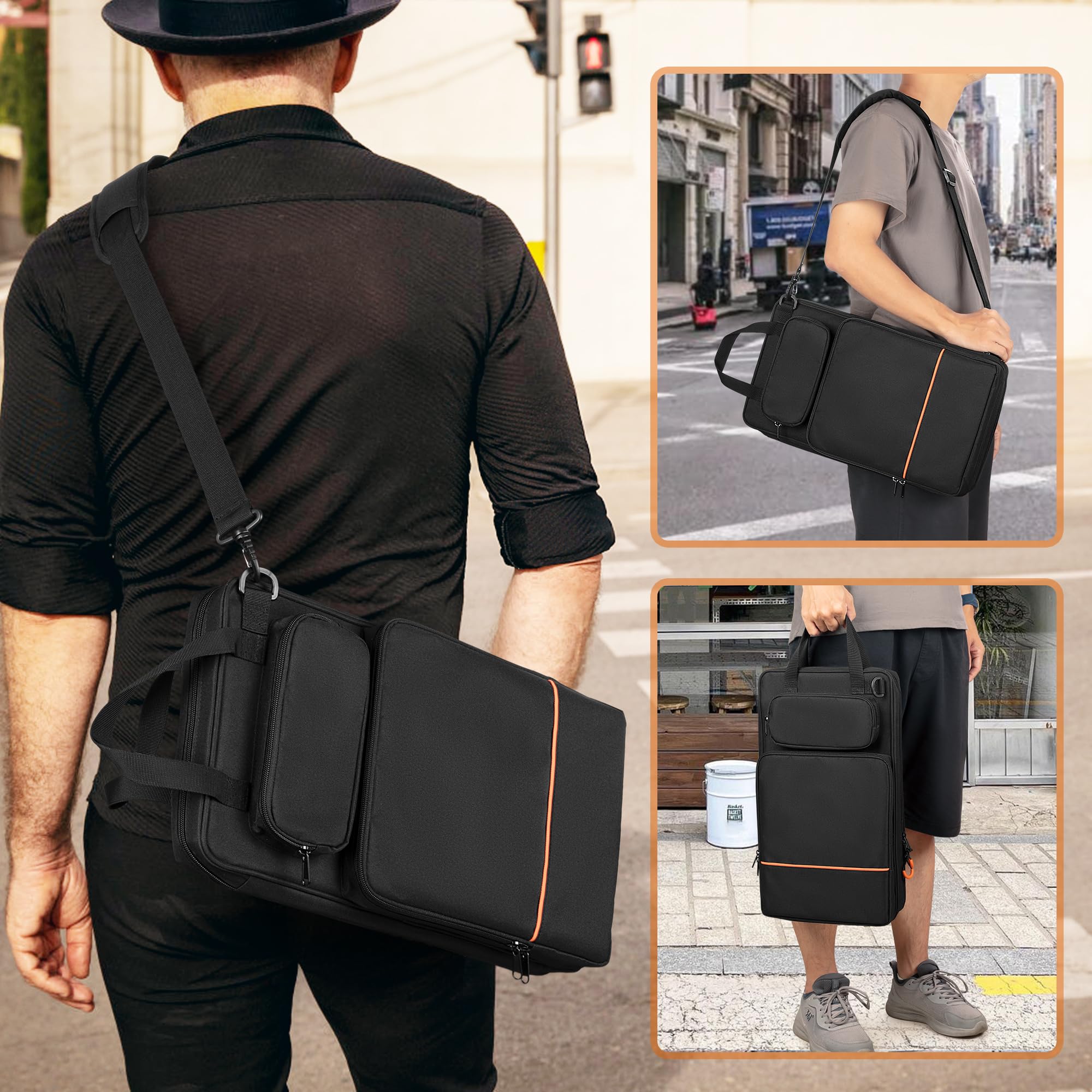 Damero Borsa a levetta da tamburo 600D Porta di bacchetta Hangoble Borsa di stoccaggio del tamburo portatile con spallatta regolabile