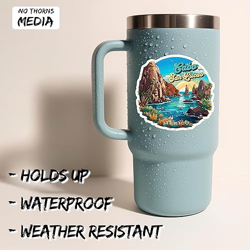 Miniatura 2 de Cabo San Lucas - Adhesivo de recuerdo de viaje de 4 pulgadas, calcomanía de vinilo impermeable para laptop, botella de agua, vaso de automóvil,