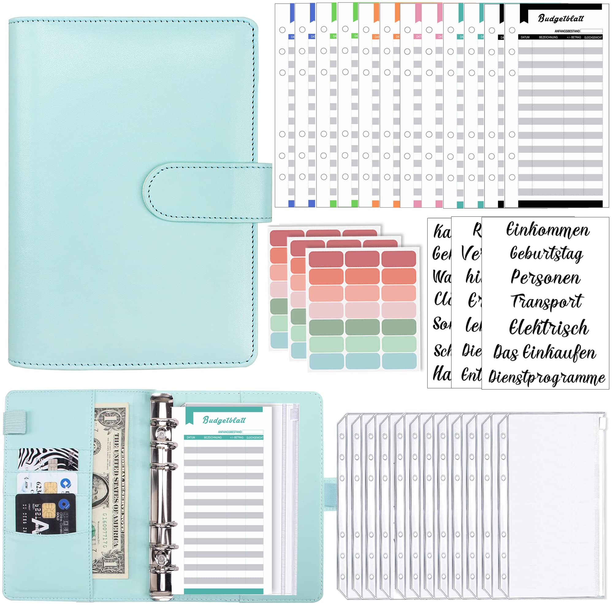 Budget Planner Con Buste A6 - Organizzatore Soldi, Fogli Di Budget, Adesivi - Foto 14