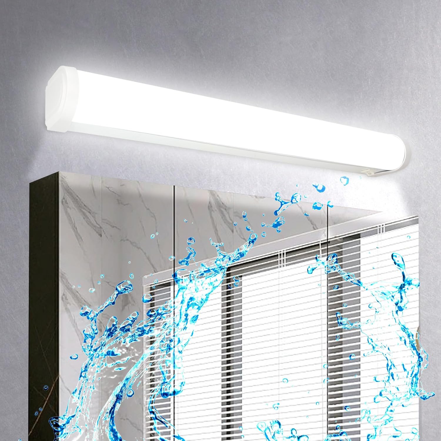 Modern LED Vanity Lights 24 Inch Bathroom Light Fixture 12W IP44 Over