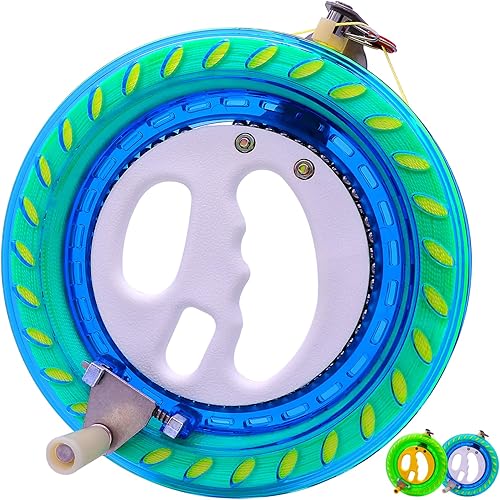 Carrete de cometa y cuerda de cometa con carrete 72 pulgadas de diámetro 900 pies 60 libras de alta resistencia piezas de acero inoxidable diseño de