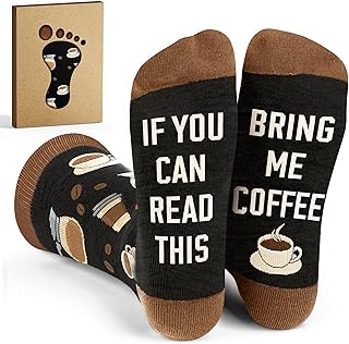 VICRAZY Coffee Gifts - Unique Socks for Women, Ideal Gifts for Birthday, Accessories for Coffee Lovers, Best Christmas and Espresso Gift - Stocking Stuffers For Women, Soft and Warm