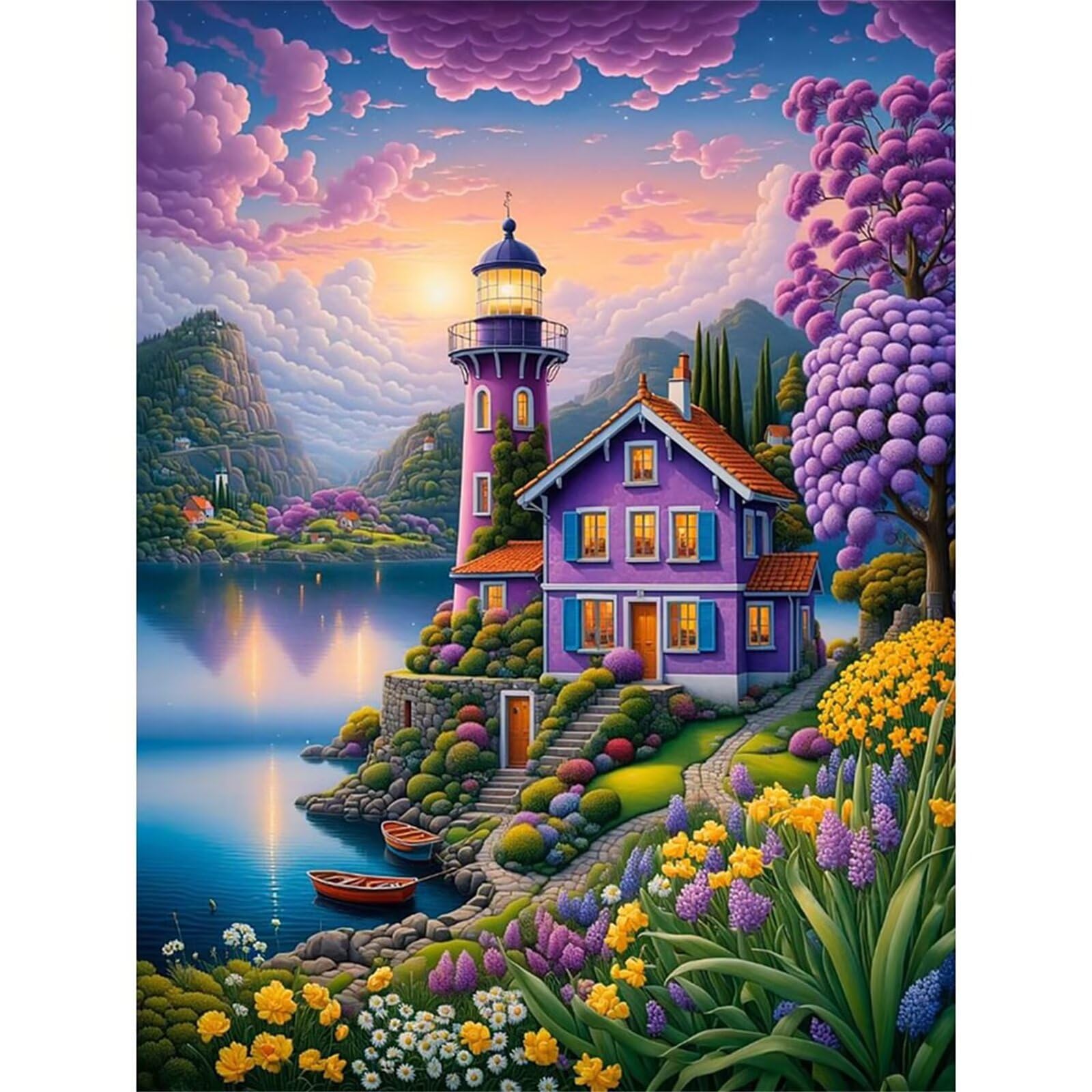 Scenario della villa sul mare Puzzle da 1500 pezzi, Puzzle per Adulti,1500 pezzi Puzzle per Adulti, Puzzle per Gioco Familiare, Regalo Puzzle, Puzzle Intelligente