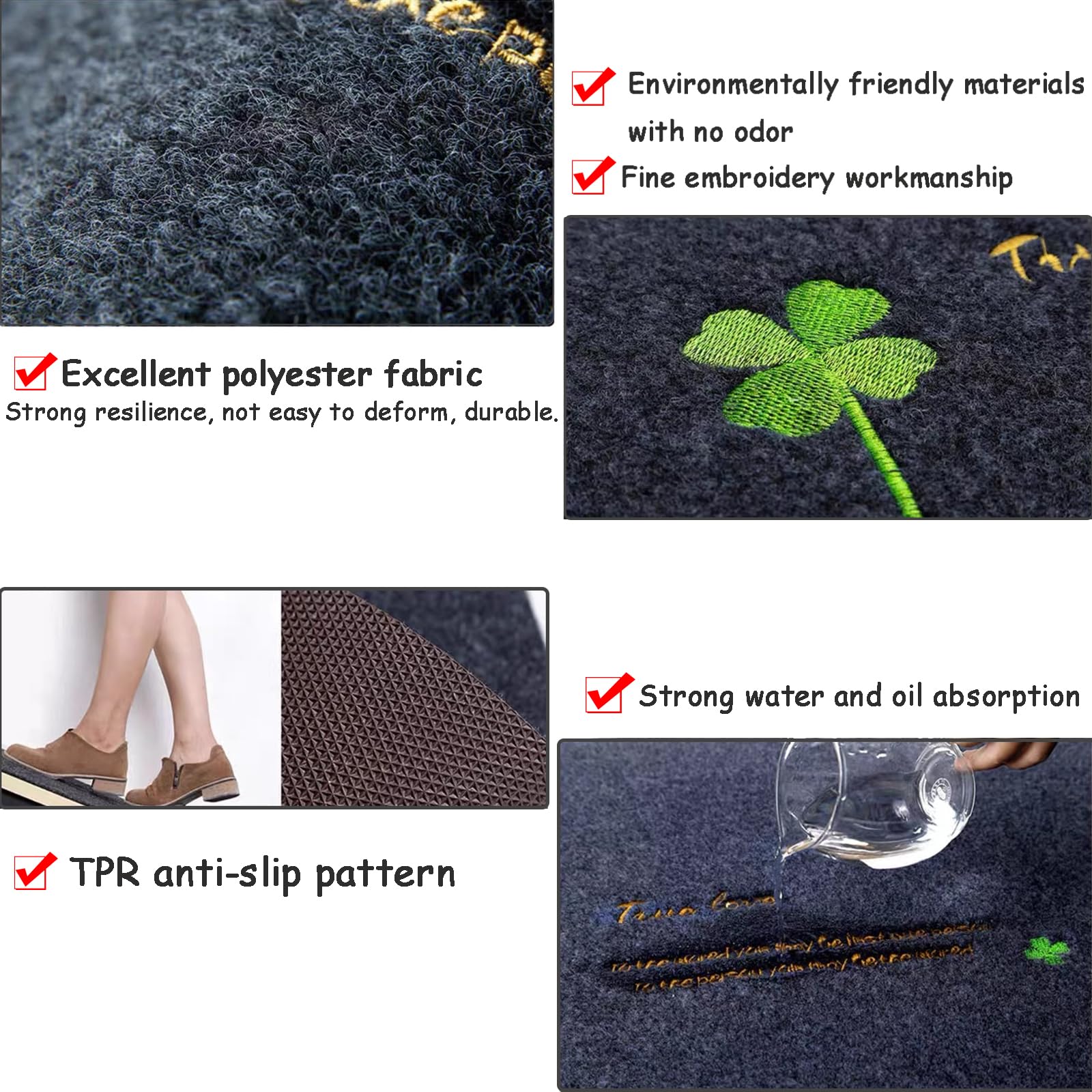 Carpet Diem Deurmat, eenvoudig schoon I Vuilvangmat entree - Deurmat binnen & buiten, antislip deurmat, vuilvang tapijt voor voordeur I Voetafdrukmat in Antraciet 40x60 cm