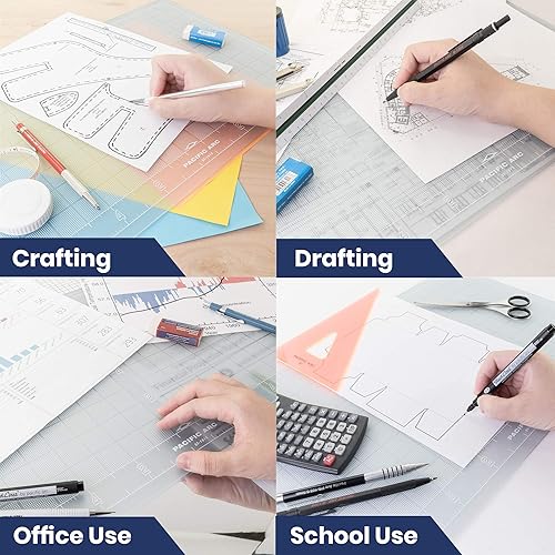 Miniatura 9 de Pacific Arc Alfombrilla de corte autocurable multiusos translúcida de 8 1/2 pulgadas x 12 pulgadas.