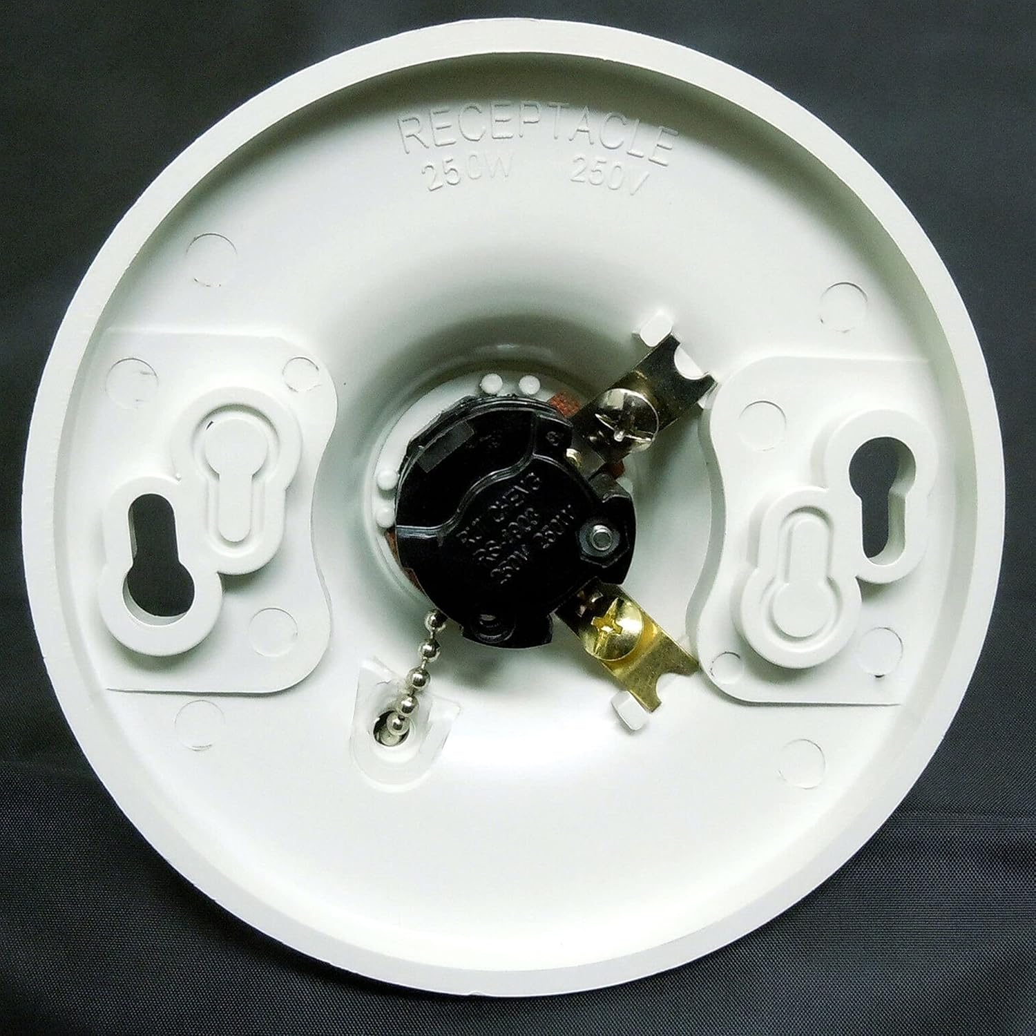 1 Ceiling Mount Light Bulb Socket Lamp Holder Pull Chain Fixture Fit Medium Base 125v 15A 1875W Screw Base Receptacle On/Off Switch Cord Utility Closet Basement Lighting Easy Install Incandescent