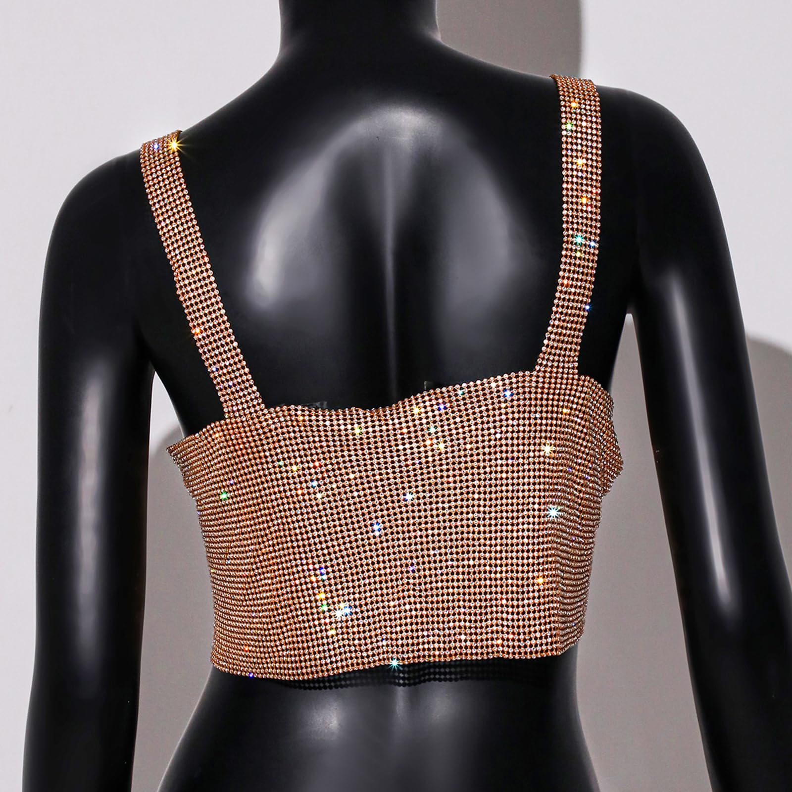 Donne Sexy Lucido Metallico Paillettes Crop Top Lace Up Glitter Reggiseno Top Cami Festival Rave Club Outfits