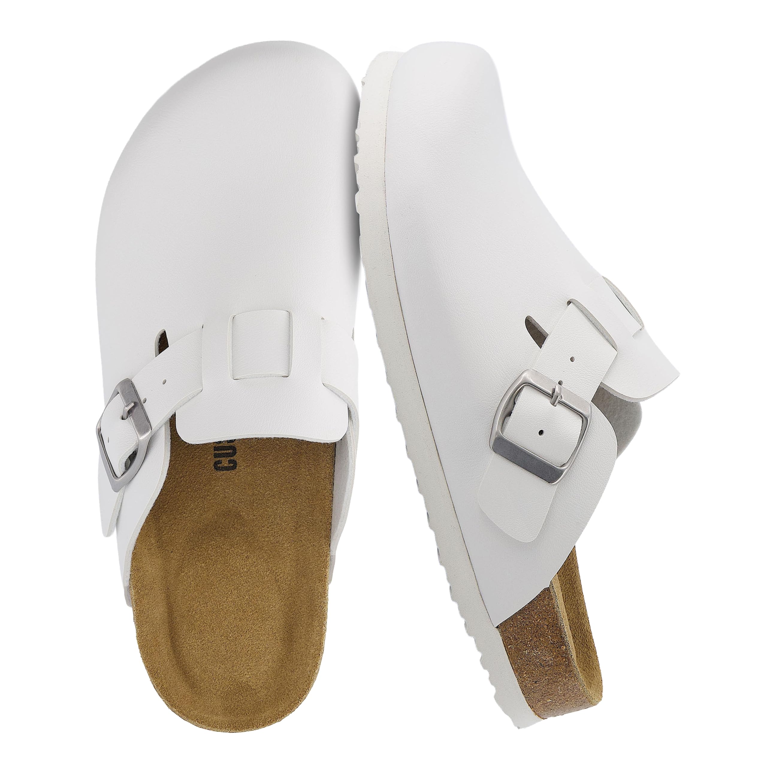 CUSHIONAIRE Hana Vegan Suede Clogs for Women, Cork Footbed Potato Shoes