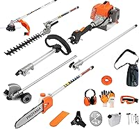 Vista 1 de PROYAMA 26cc 6 in 1 Multi Functional Combo Kit, 2 Cycle Gas Powered Hedge Trimmer, Weed Eater Wacker, String Trimmer, Brush Cutter, Edger with 3.3FT